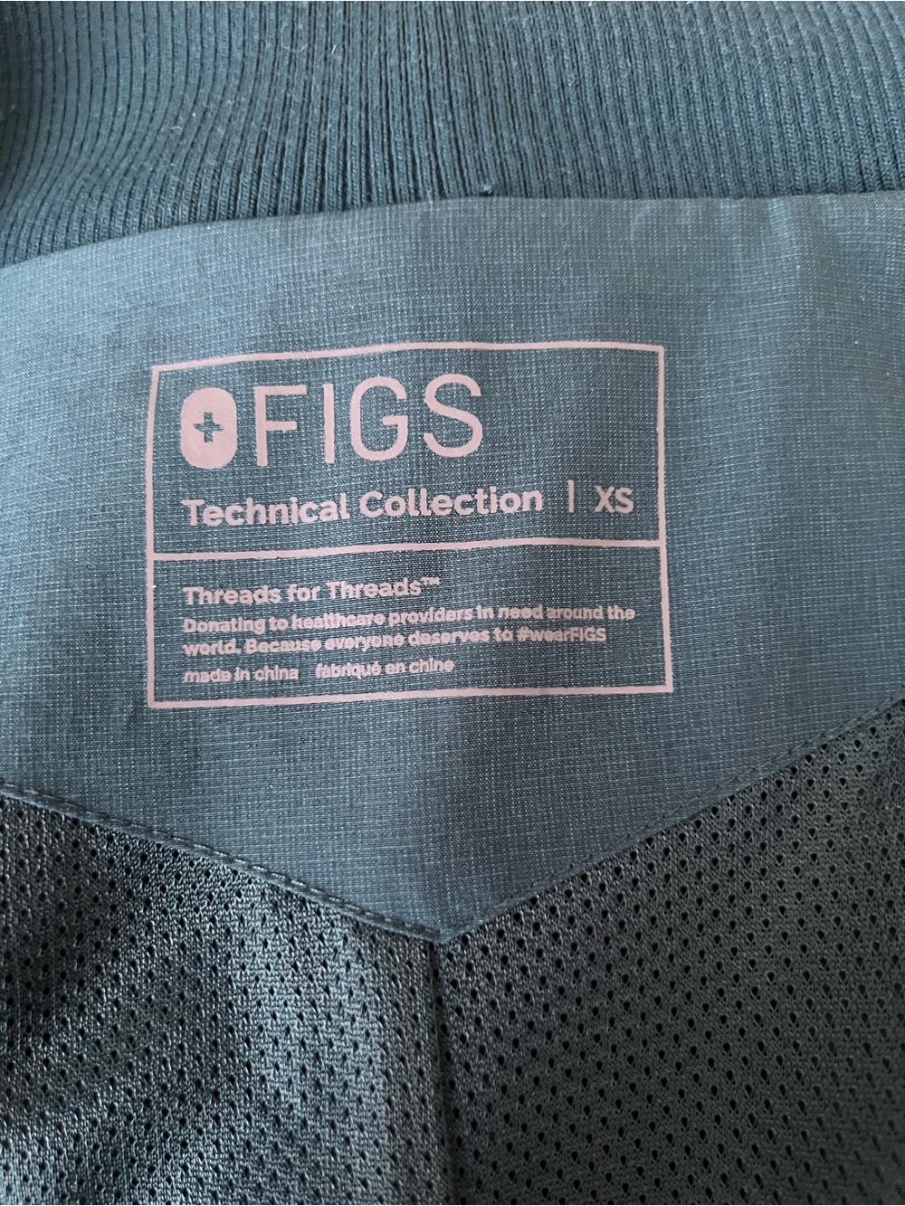 FIGS Sydney Technical Collection Full-Zip Jacket in Caribbean Blue - Picture 5 of 5
